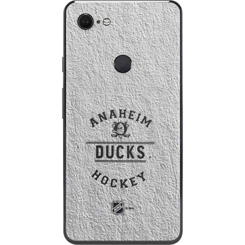 NHL Anaheim Ducks Black Text Google Pixel 3 XL Skin